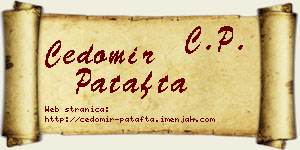Čedomir Patafta vizit kartica